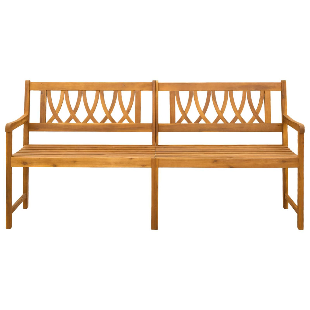 Utomhusbänk Naturlig 180 X 55,5 X 90 Cm Massivt Akaciaträ