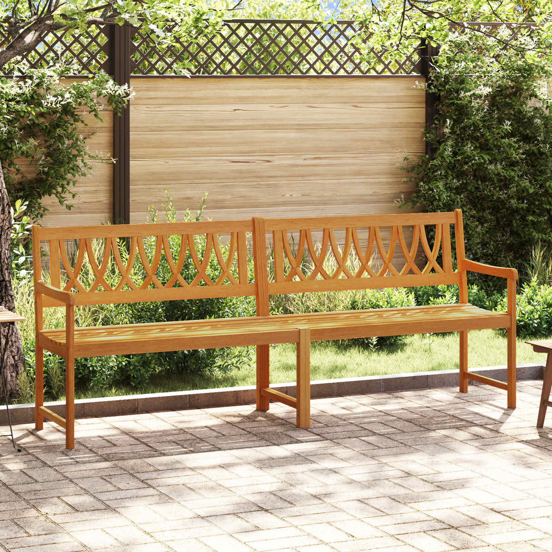 Utomhusbänk Naturlig 220 X 55,5 X 90 Cm Massivt Akaciaträ