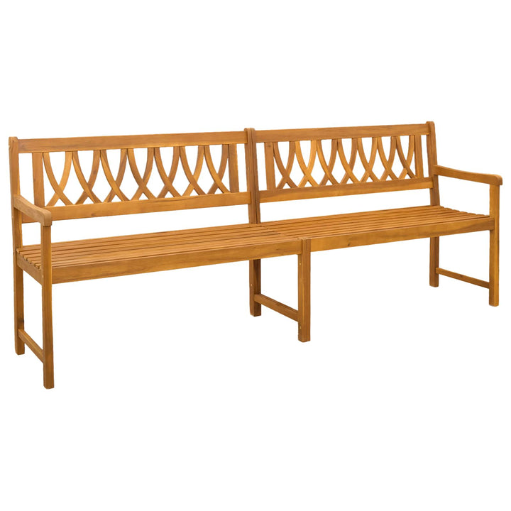 Utomhusbänk Naturlig 220 X 55,5 X 90 Cm Massivt Akaciaträ