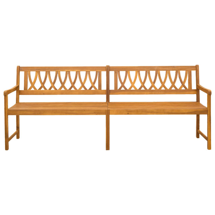 Utomhusbänk Naturlig 220 X 55,5 X 90 Cm Massivt Akaciaträ