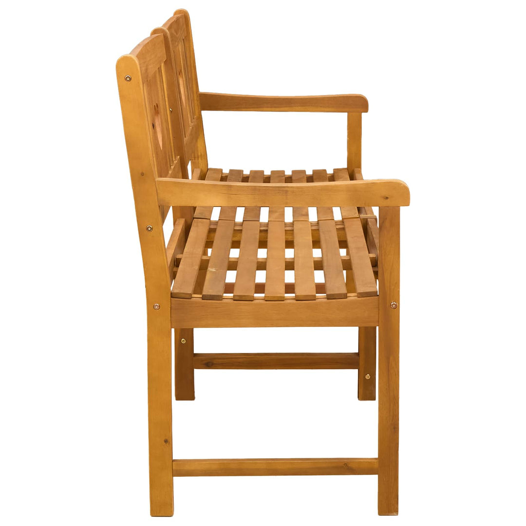 Utomhusbänk Naturlig 150 X 55,5 X 90 Cm Massivt Akaciaträ