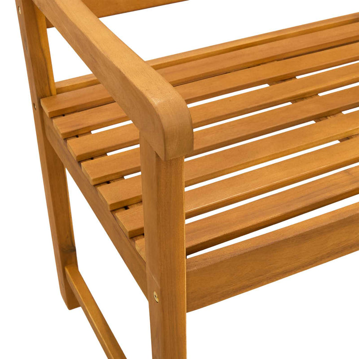 Utomhusbänk Naturlig 180 X 55,5 X 90 Cm Massivt Akaciaträ