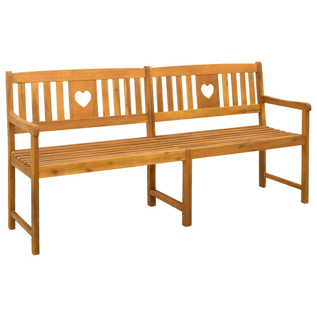 Utomhusbänk Naturlig 180 X 55,5 X 90 Cm Massivt Akaciaträ