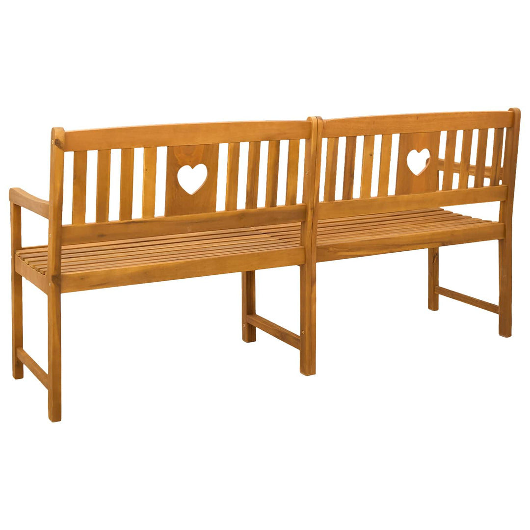 Utomhusbänk Naturlig 180 X 55,5 X 90 Cm Massivt Akaciaträ