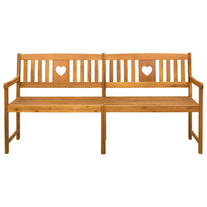 Utomhusbänk Naturlig 180 X 55,5 X 90 Cm Massivt Akaciaträ