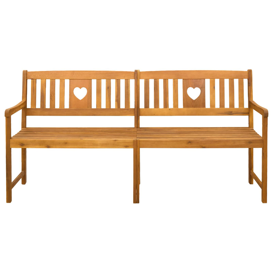 Utomhusbänk Naturlig 180 X 55,5 X 90 Cm Massivt Akaciaträ