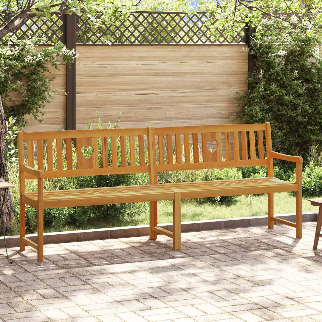 Utomhusbänk Naturlig 220 X 55,5 X 90 Cm Massivt Akaciaträ
