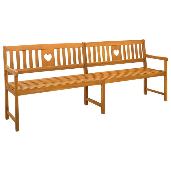 Utomhusbänk Naturlig 220 X 55,5 X 90 Cm Massivt Akaciaträ