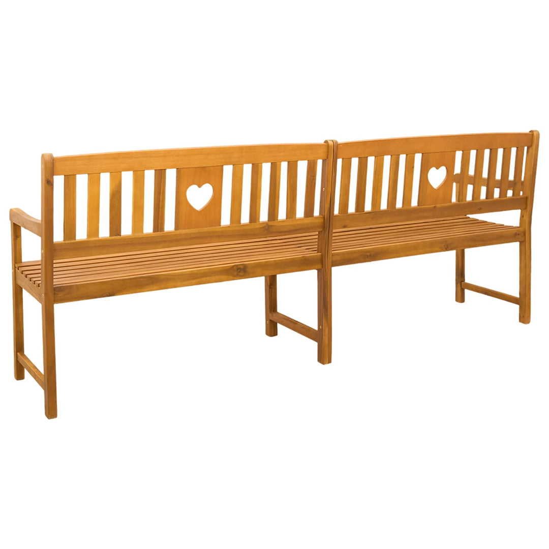 Utomhusbänk Naturlig 220 X 55,5 X 90 Cm Massivt Akaciaträ