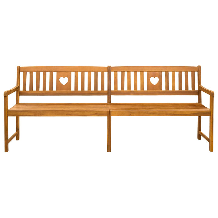 Utomhusbänk Naturlig 220 X 55,5 X 90 Cm Massivt Akaciaträ