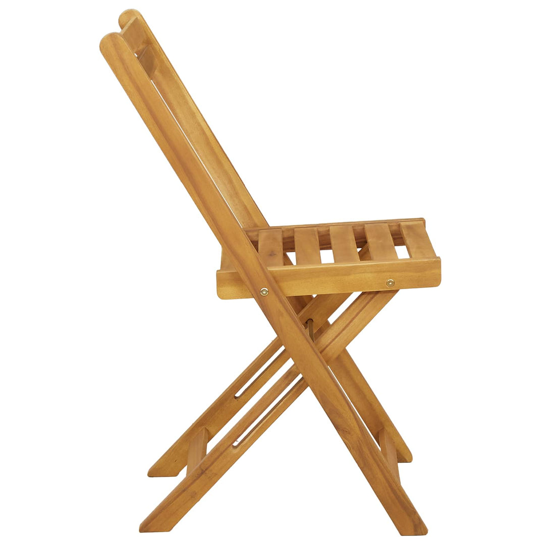 Fällbara Trädgårdsstolar 4 St Naturlig Massivt Akaciaträ