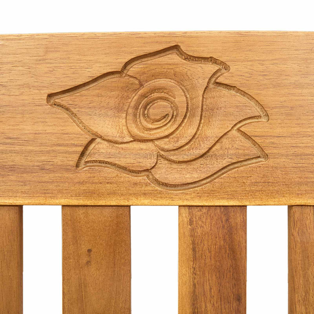 Rosabänk Med Kudde Krämvit 114 X 46 X 82,5 Cm Massivt Akaciaträ