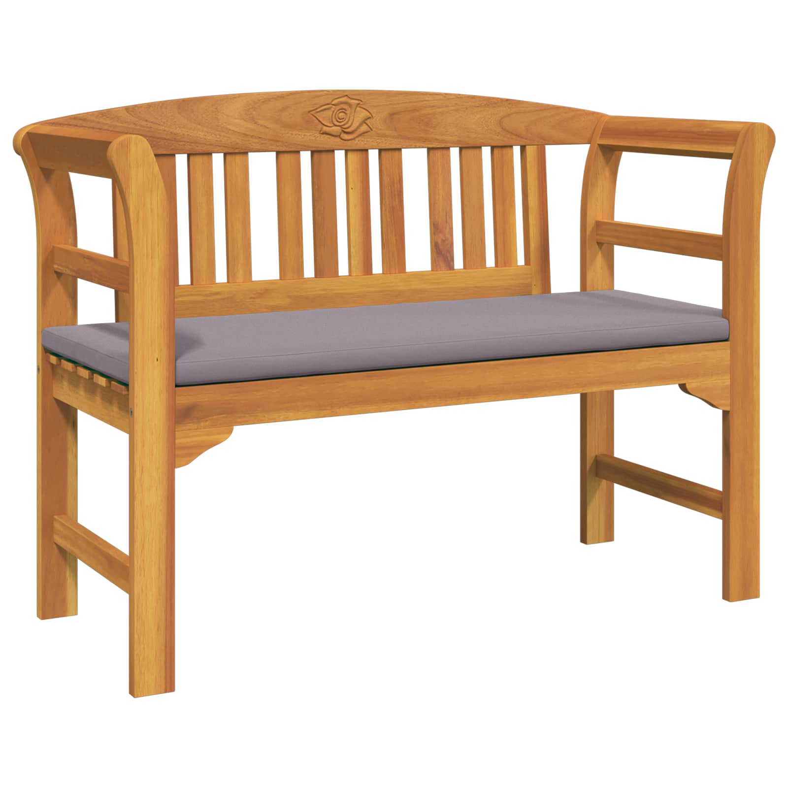 Rosabänk Naturlig 114 X 46 X 82,5 Cm Massivt Akaciaträ