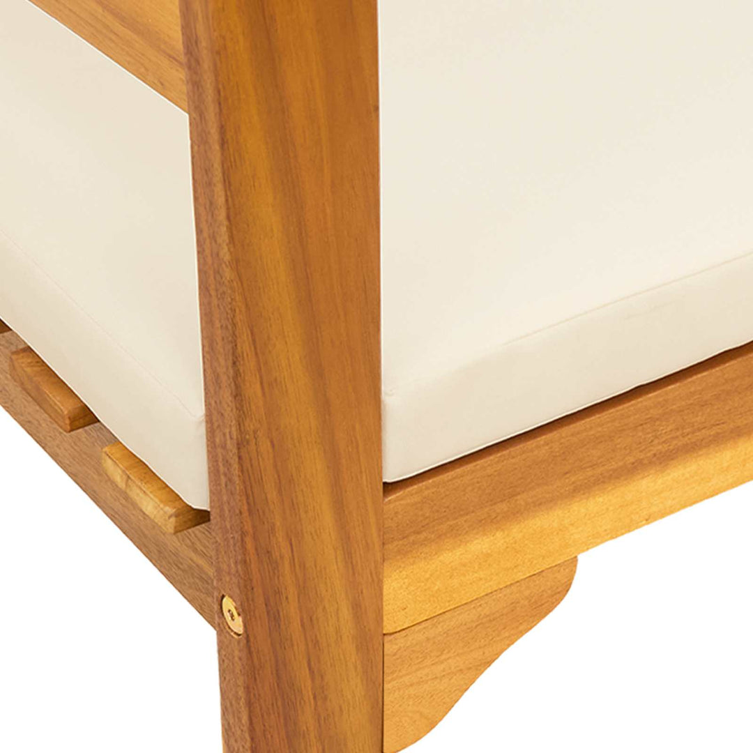 Rosabänk Naturlig 157 X 46 X 82,5 Cm Massivt Akaciaträ