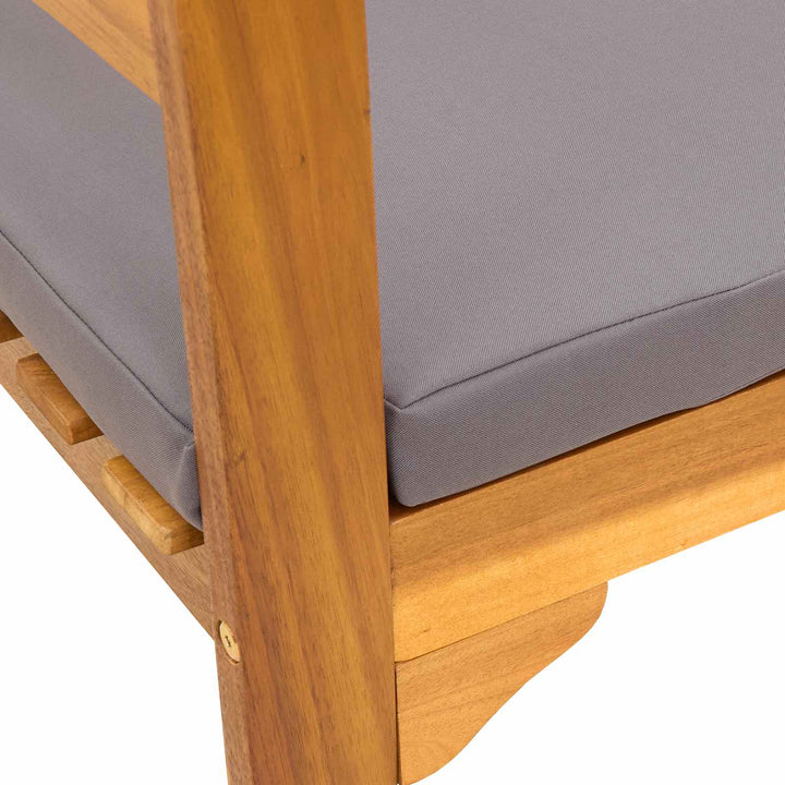 Rosabänk Naturlig 157 X 46 X 82,5 Cm Massivt Akaciaträ