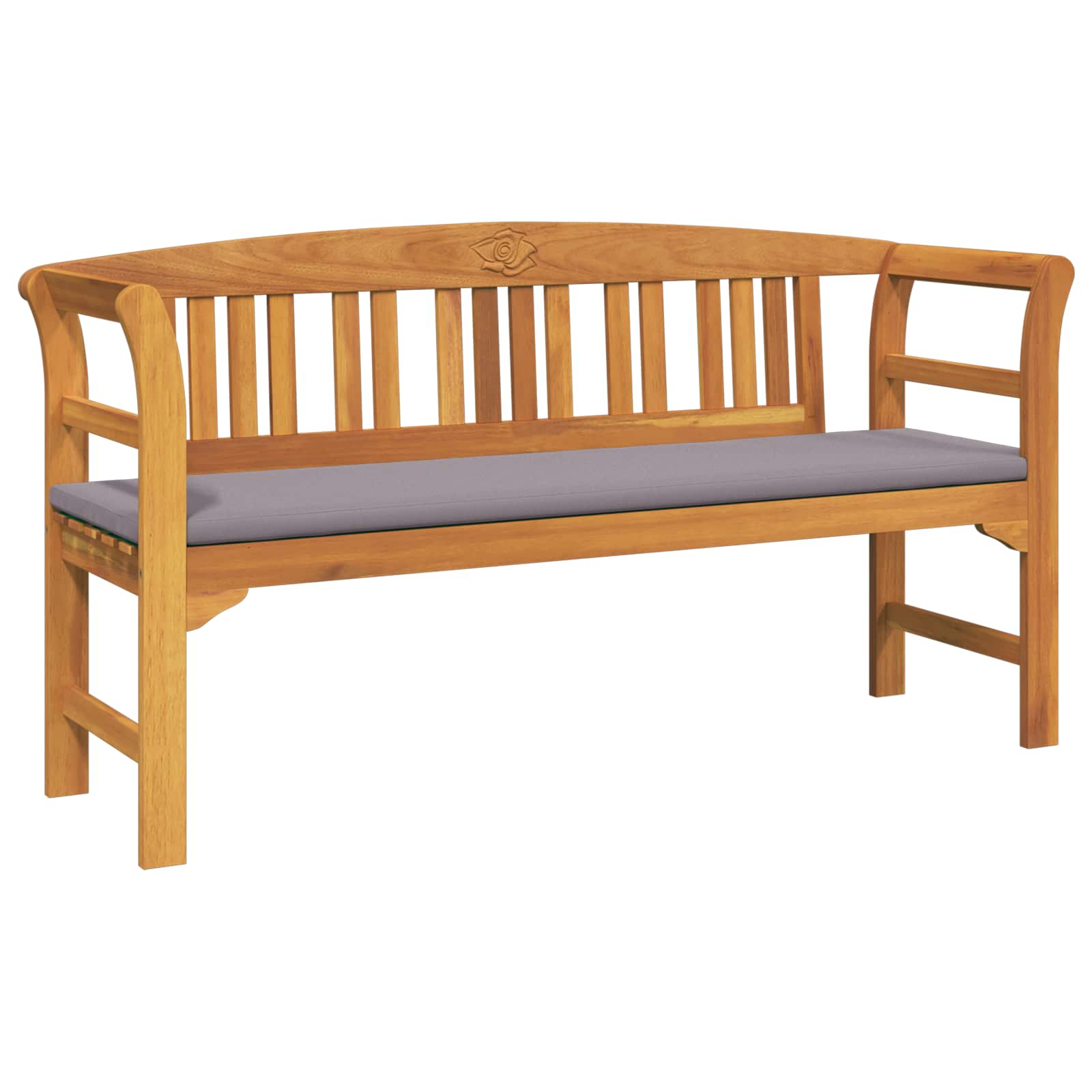 Rosabänk Naturlig 157 X 46 X 82,5 Cm Massivt Akaciaträ
