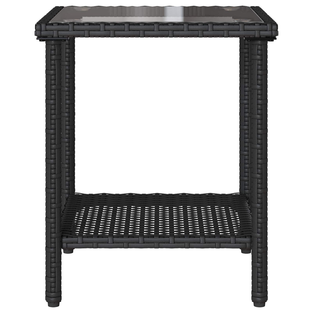 Trädgårdsoffa Med Kudde 2 Pcs Svart Och Turkos Poly Rattan