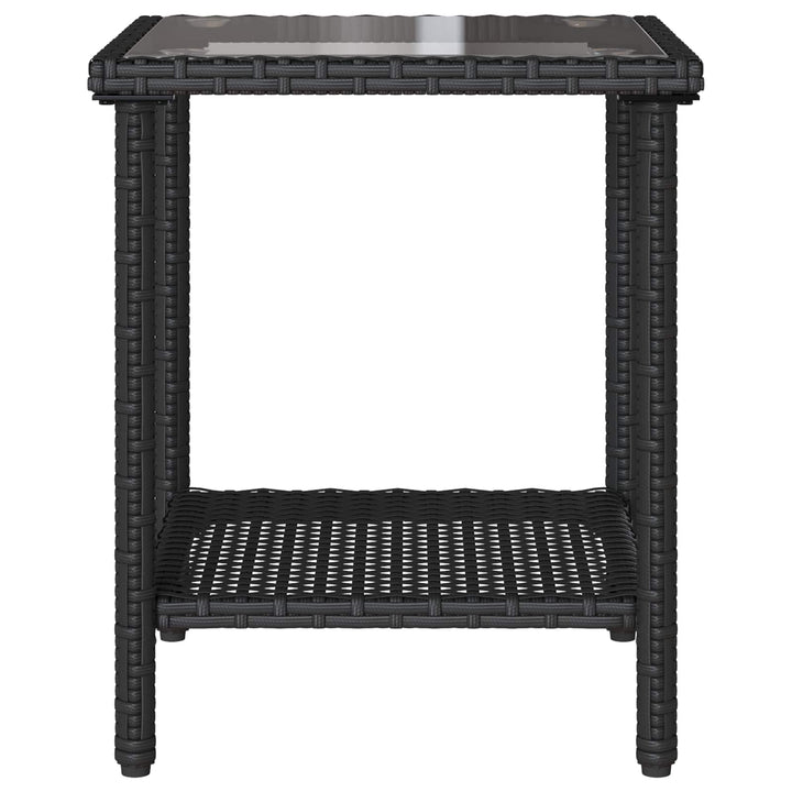 Trädgårdsoffa Med Kudde 2 Pcs Svart Och Turkos Poly Rattan
