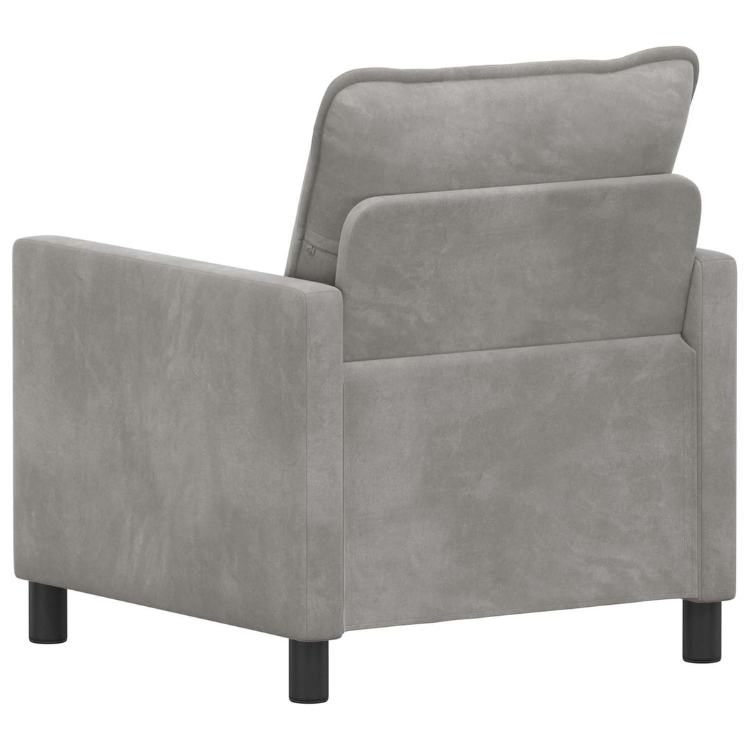 Soffa Ljusgrå 76 X 81 X 87,5 Cm Sammet