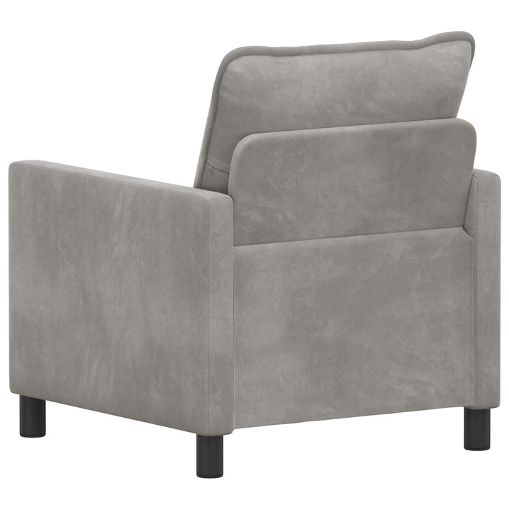 Soffa Ljusgrå 76 X 81 X 87,5 Cm Sammet