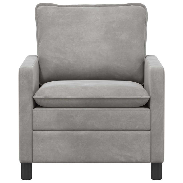 Soffa Ljusgrå 76 X 81 X 87,5 Cm Sammet