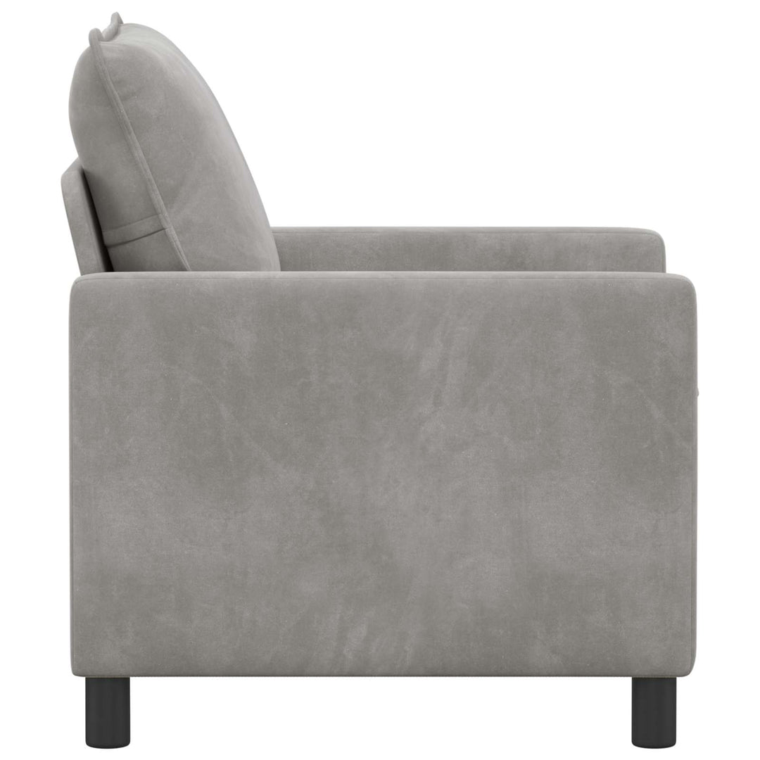Soffa Ljusgrå 76 X 81 X 87,5 Cm Sammet
