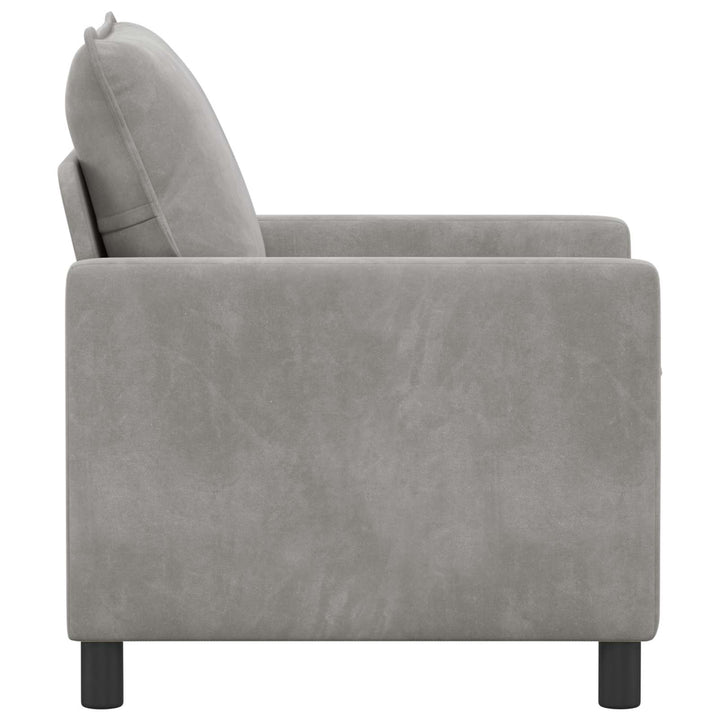 Soffa Ljusgrå 76 X 81 X 87,5 Cm Sammet