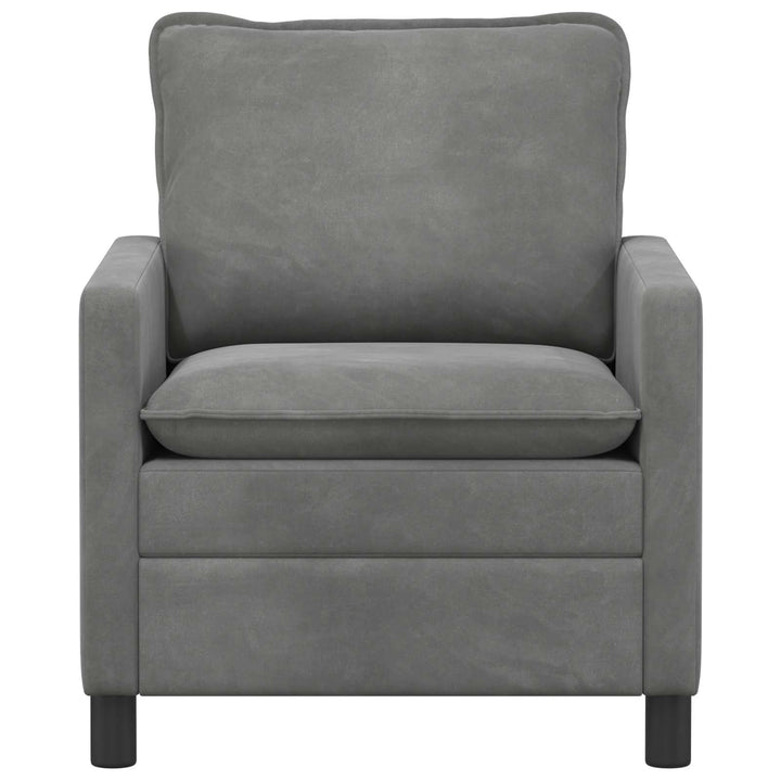 Soffa Mörkgrå 76 X 81 X 87,5 Cm Sammet
