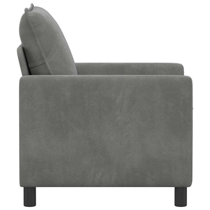 Soffa Mörkgrå 76 X 81 X 87,5 Cm Sammet
