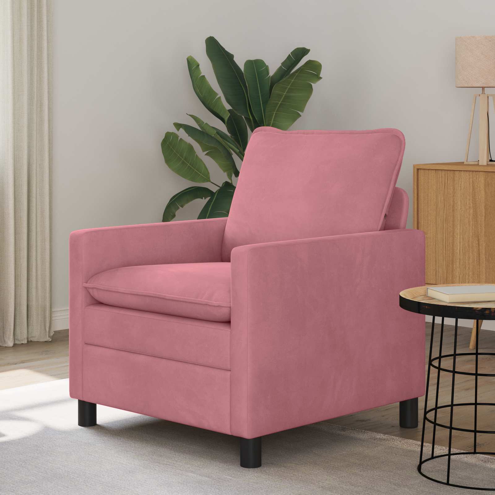 Soffa Rosa 76 X 81 X 87,5 Cm Sammet