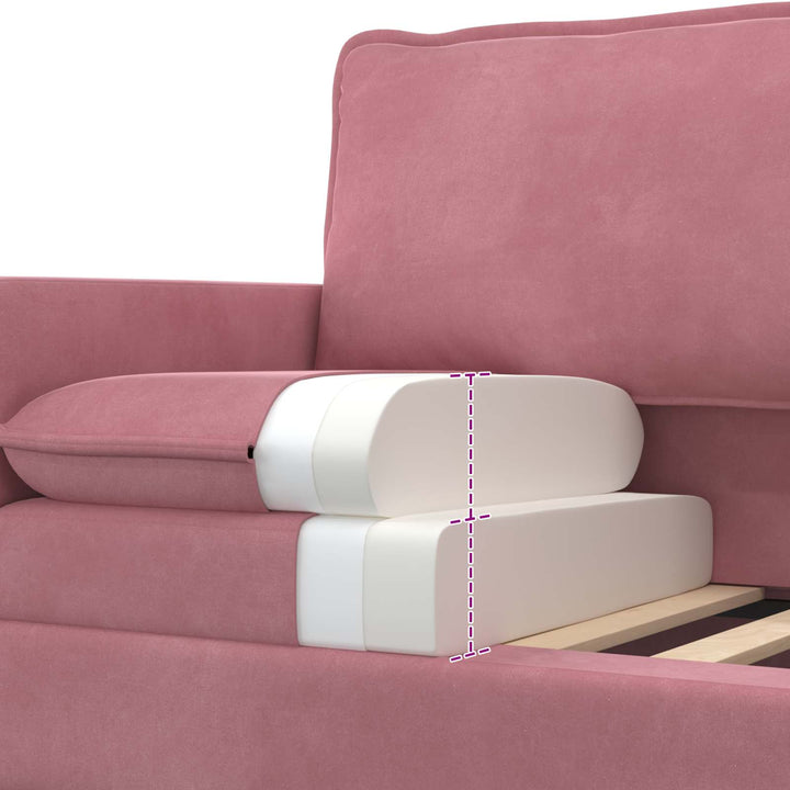 Soffa Rosa 76 X 81 X 87,5 Cm Sammet