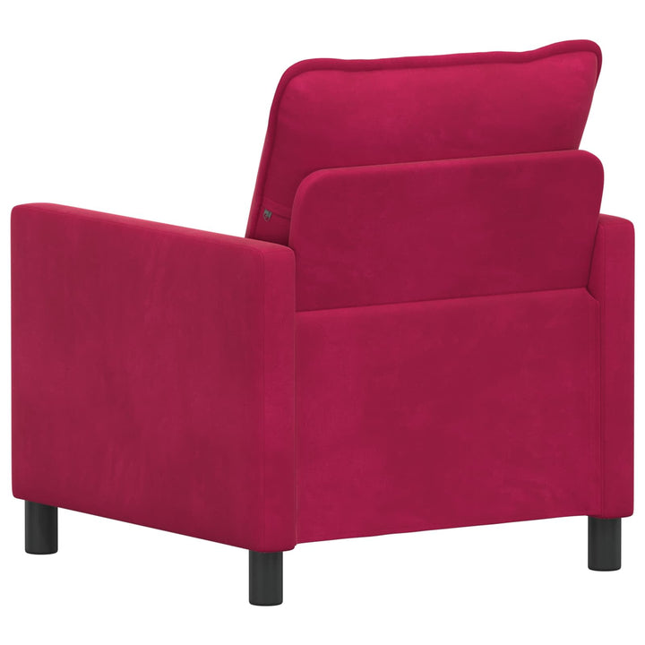 Soffa Vinröd 76 X 81 X 87,5 Cm Sammet
