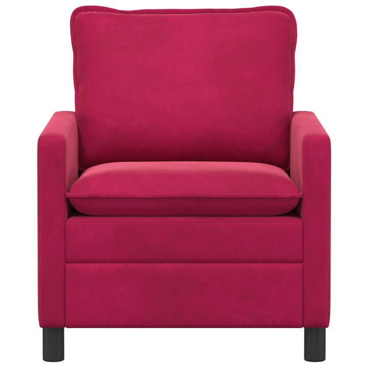 Soffa Vinröd 76 X 81 X 87,5 Cm Sammet