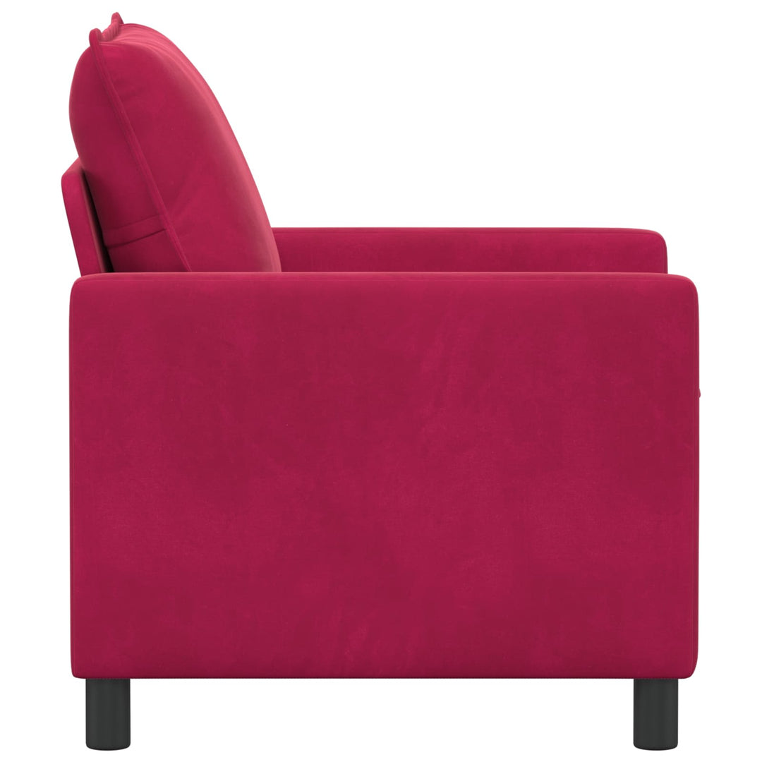 Soffa Vinröd 76 X 81 X 87,5 Cm Sammet