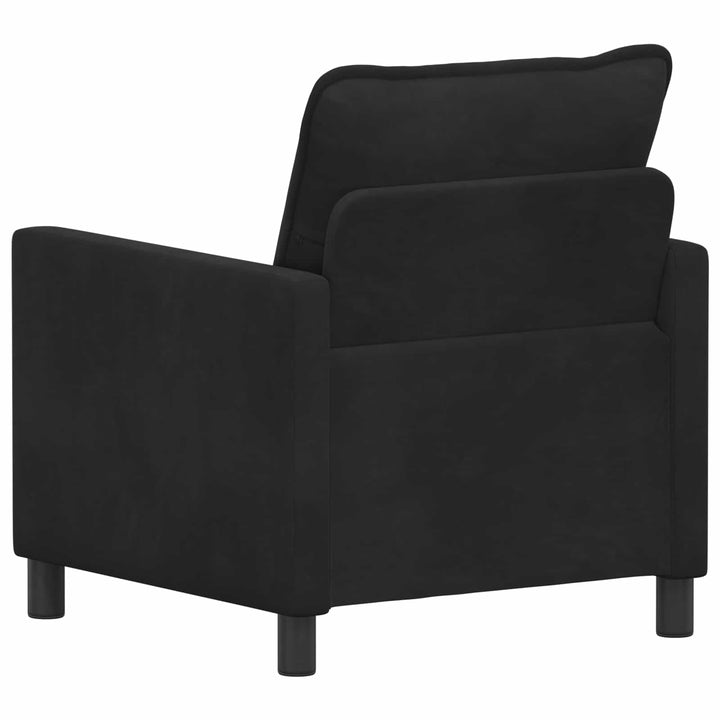 Soffa Svart 76 X 81 X 87,5 Cm Sammet