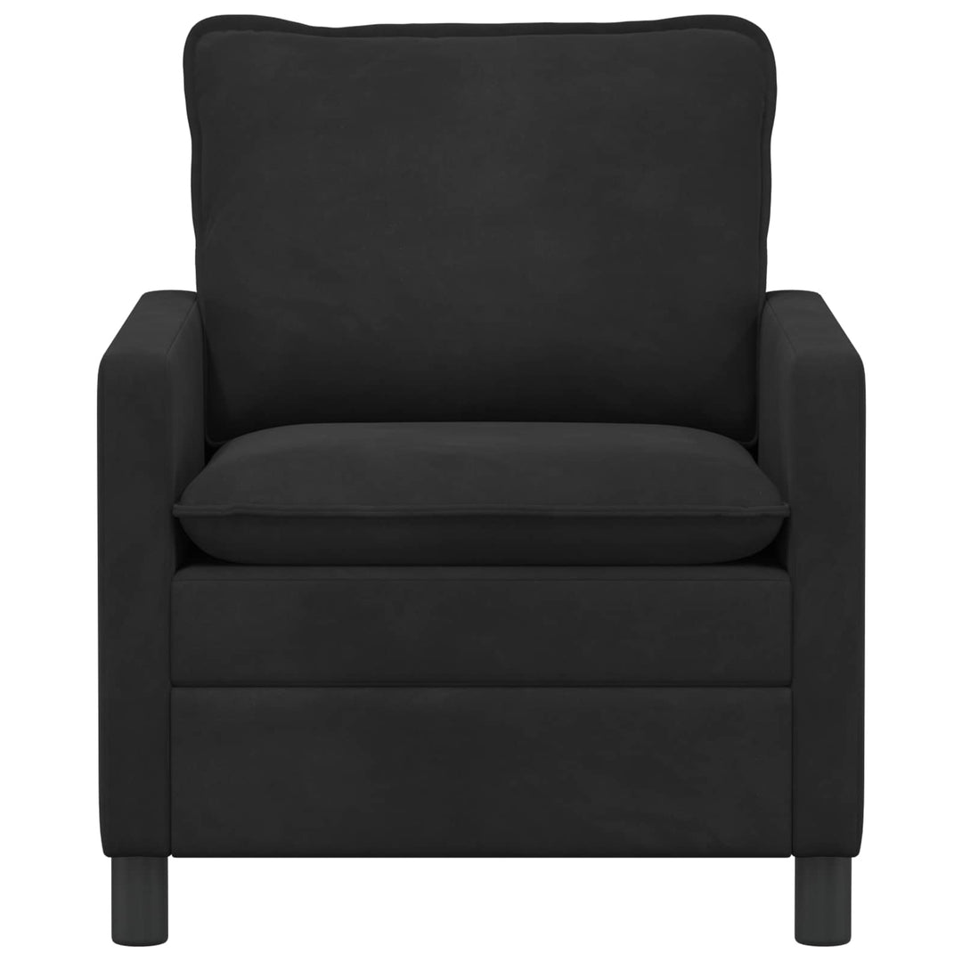 Soffa Svart 76 X 81 X 87,5 Cm Sammet