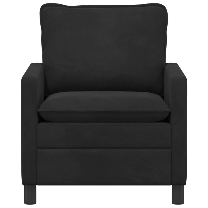 Soffa Svart 76 X 81 X 87,5 Cm Sammet