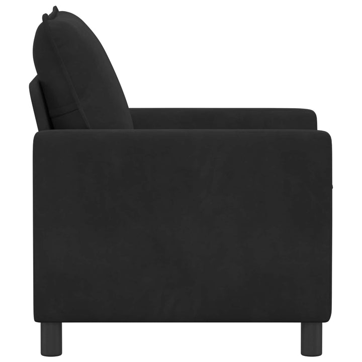Soffa Svart 76 X 81 X 87,5 Cm Sammet