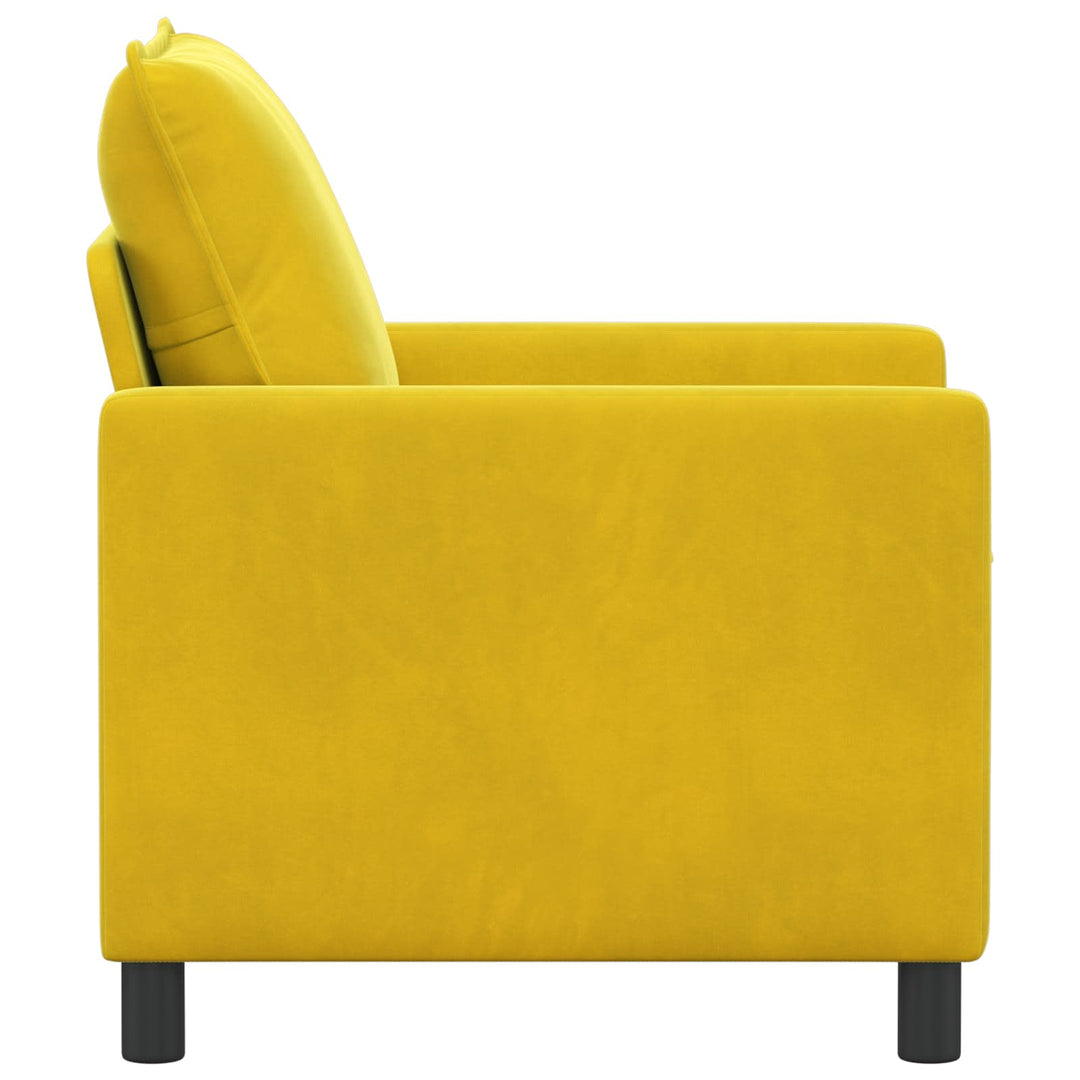 Soffa Gul 76 X 81 X 87,5 Cm Sammet