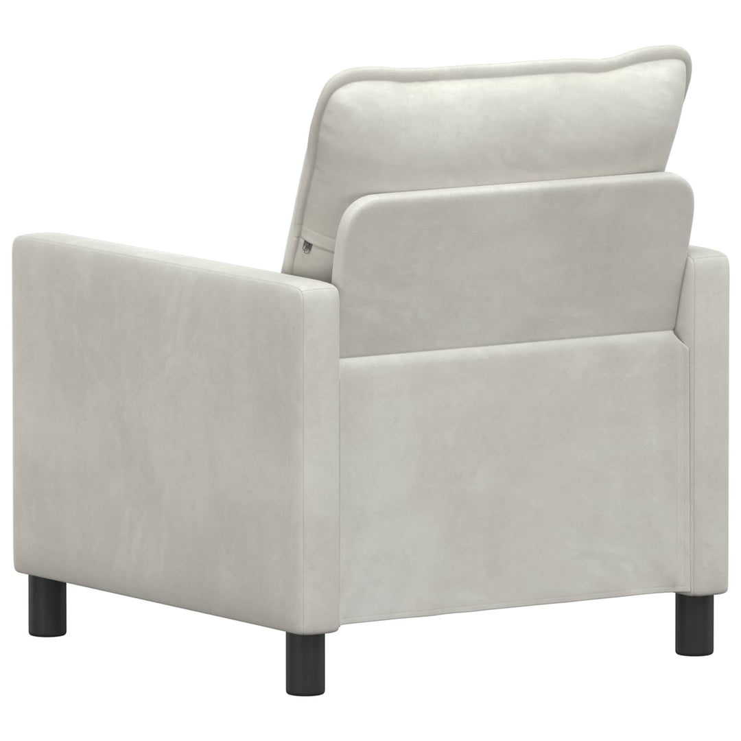 Soffa Gräddvit 76 X 81 X 87,5 Cm Sammet
