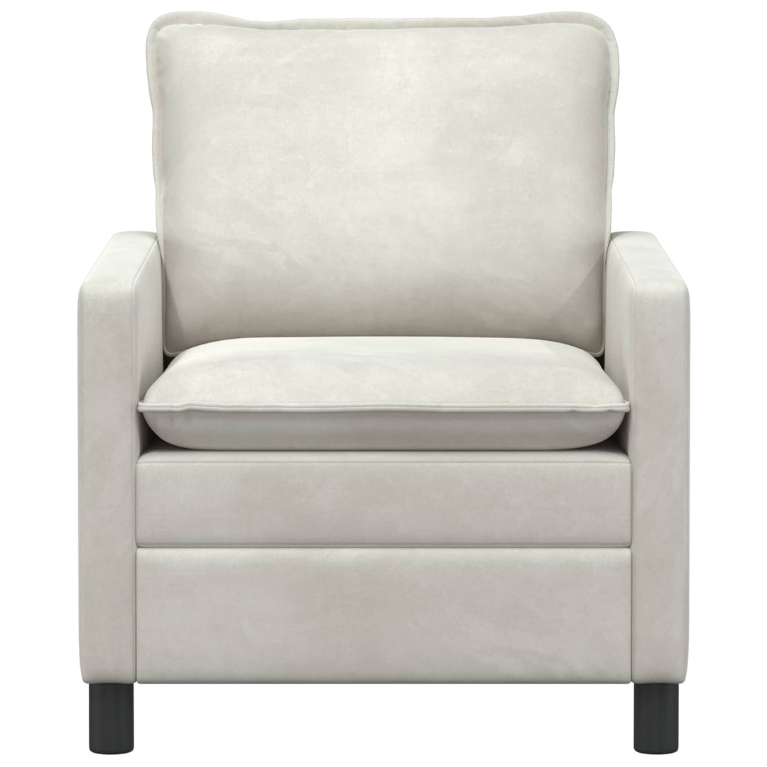 Soffa Gräddvit 76 X 81 X 87,5 Cm Sammet