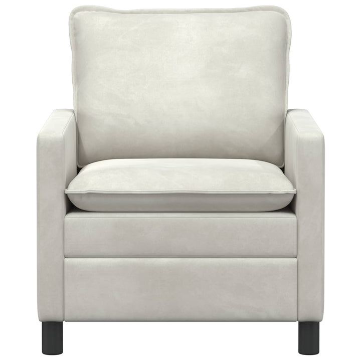 Soffa Gräddvit 76 X 81 X 87,5 Cm Sammet