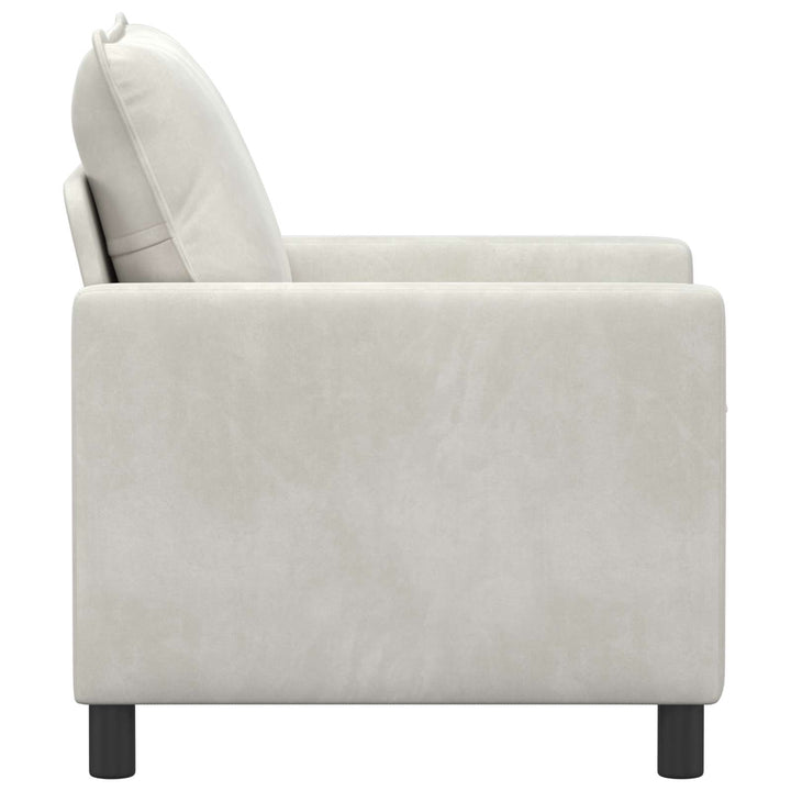 Soffa Gräddvit 76 X 81 X 87,5 Cm Sammet