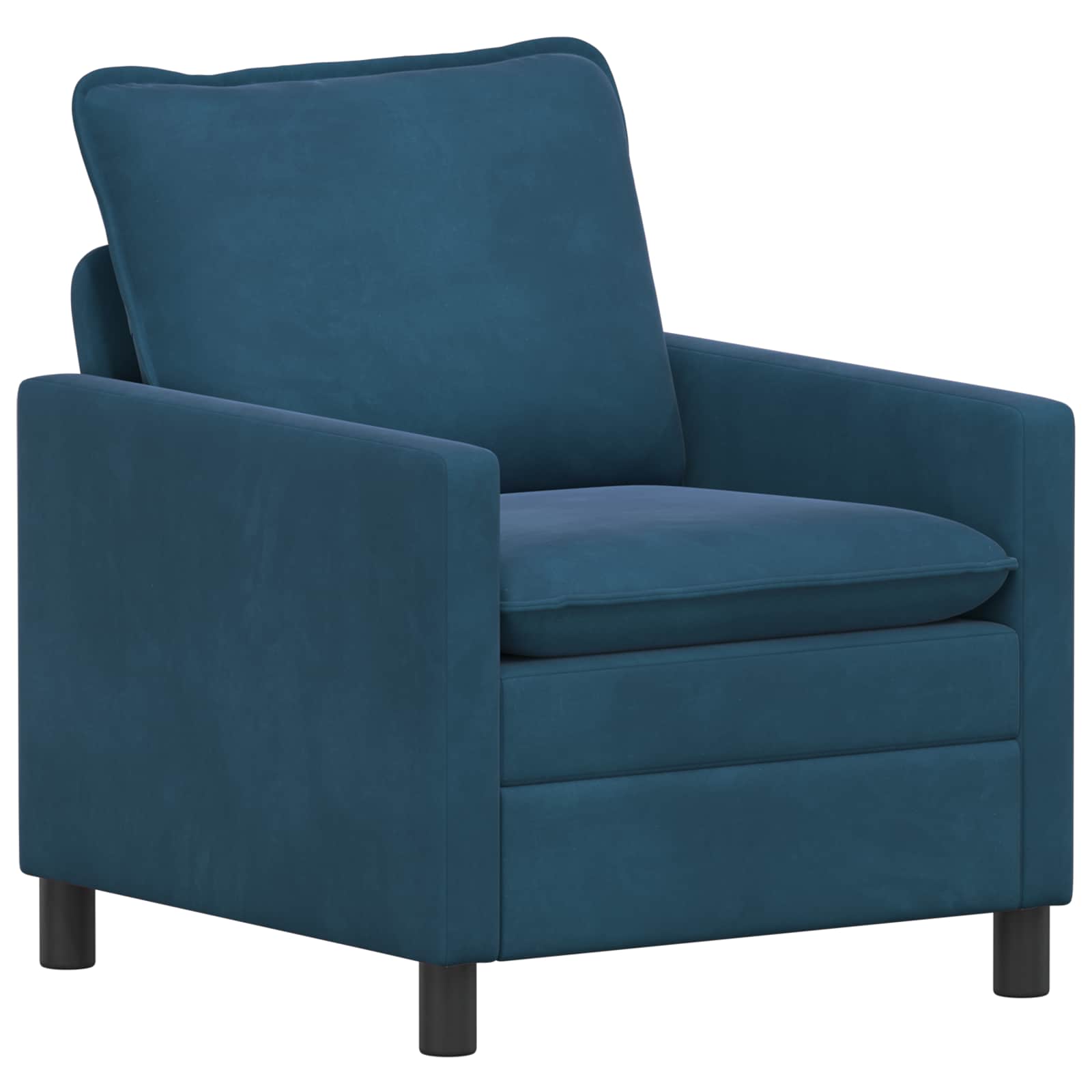 Soffa Blå 76 X 81 X 87,5 Cm Sammet