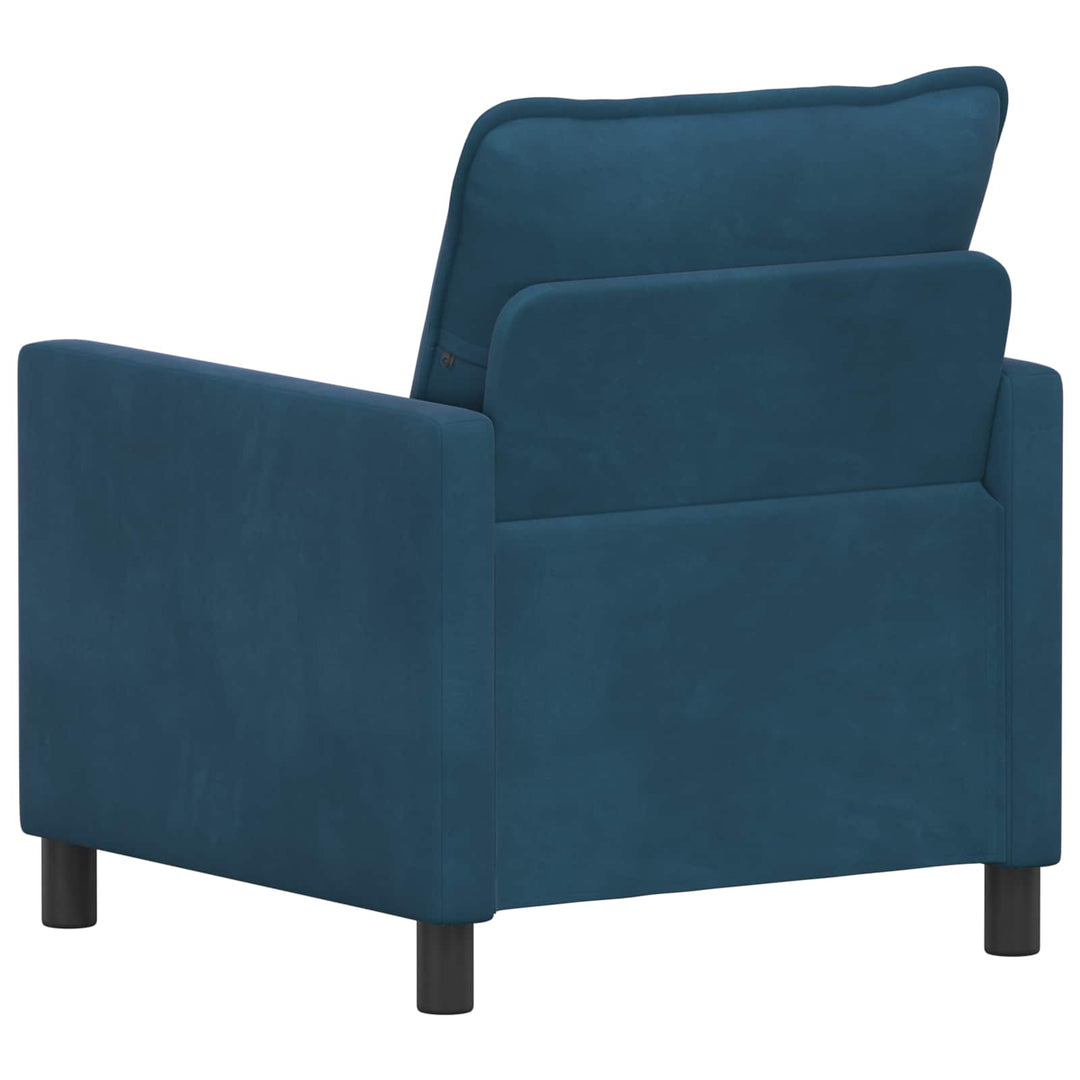 Soffa Blå 76 X 81 X 87,5 Cm Sammet