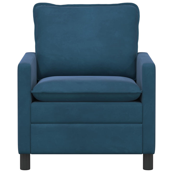 Soffa Blå 76 X 81 X 87,5 Cm Sammet