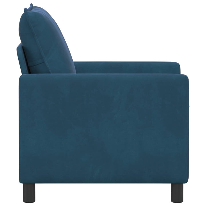 Soffa Blå 76 X 81 X 87,5 Cm Sammet