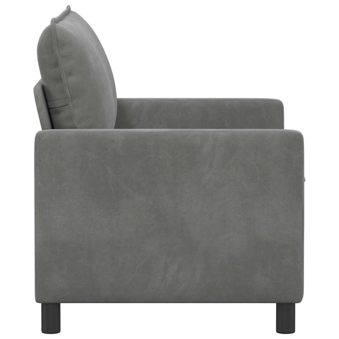 Soffa Mörkgrå 126 X 81 X 87,5 Cm Sammet