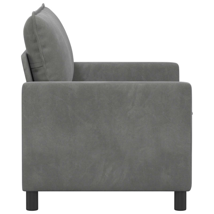 Soffa Mörkgrå 126 X 81 X 87,5 Cm Sammet