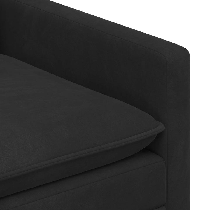 Soffa Svart 126 X 81 X 87,5 Cm Sammet